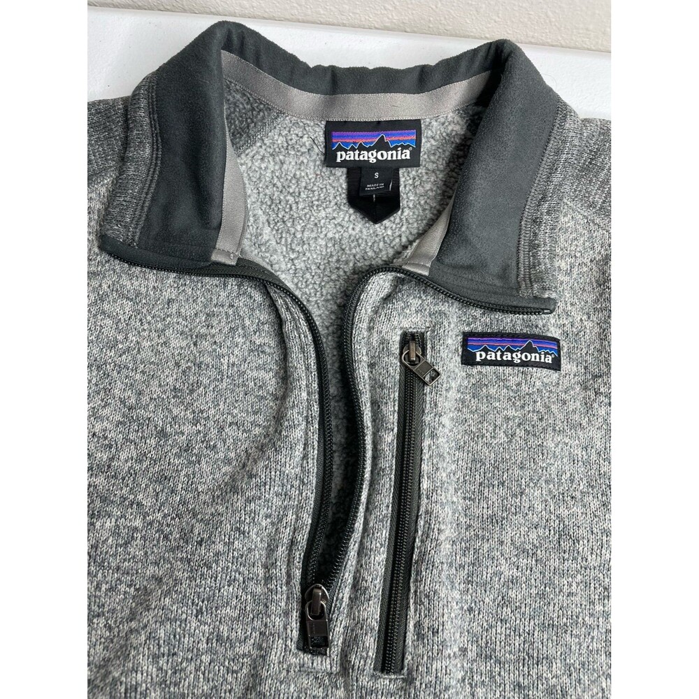 Patagonia Gray Fleece Quarter Zip Pullover Recycled Worn Wear Small - Picture 2 of 7
